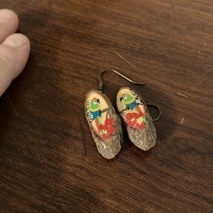 Handmade Costa Rican Parrot Earrings